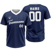 Custom Grey Blue Stripe Throwback Baseball Jersey